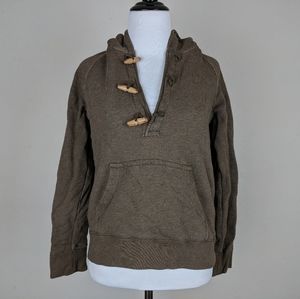 J. Crew Sweatshirt Vintage Fleece Brown Hoodie Toggles Outdoor Boho Streetwear